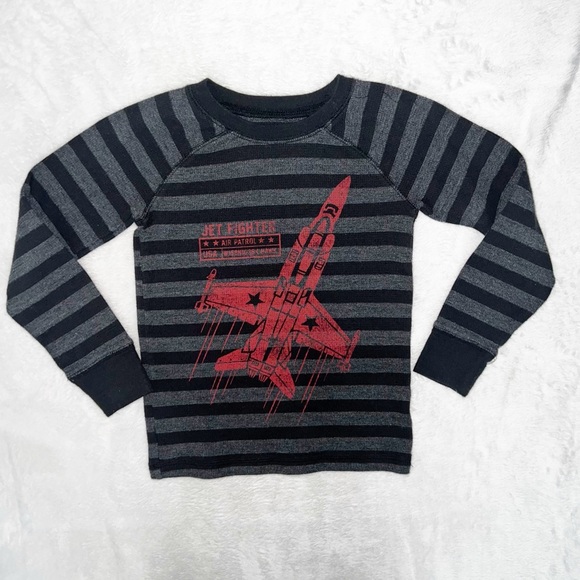 jumping beans Other - Jumping Beans Black and Gray Striped Kids Shirt